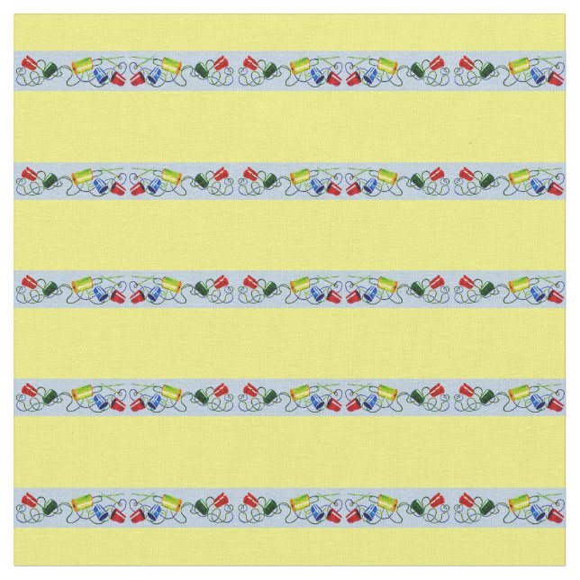 sewing notions print fabric (Close Up)