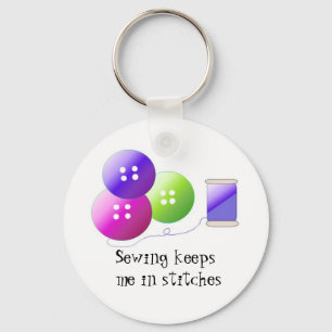 Sewing Notions with Saying Keychain