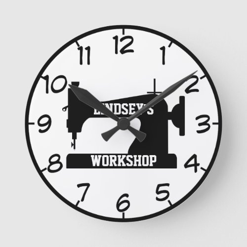 Sewing or Craft Workshop Wall Clock