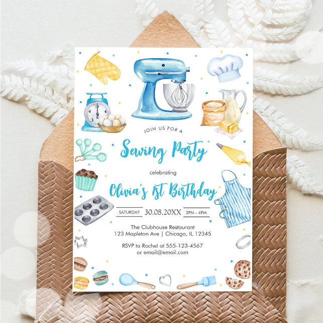 Sewing Party Birthday Invitation (Creator Uploaded)