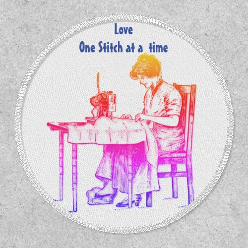 Sewing Patch 3 Circle White Stitching Iron_On Patch