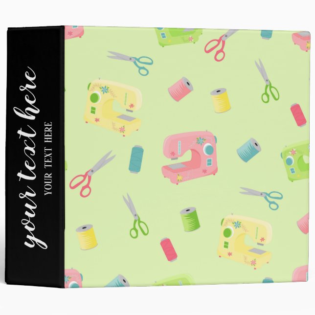 Sewing pattern 3 ring binder (Front/Spine)