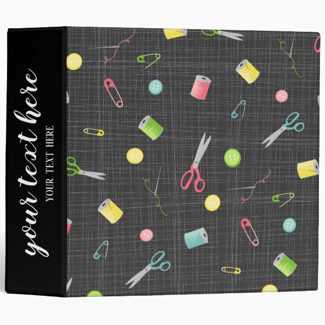 Sewing pattern 3 ring binder (Front/Spine)