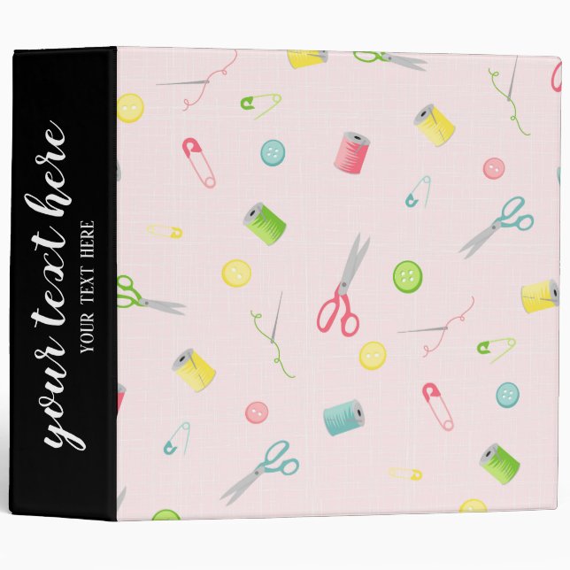 Sewing pattern 3 ring binder (Front/Spine)