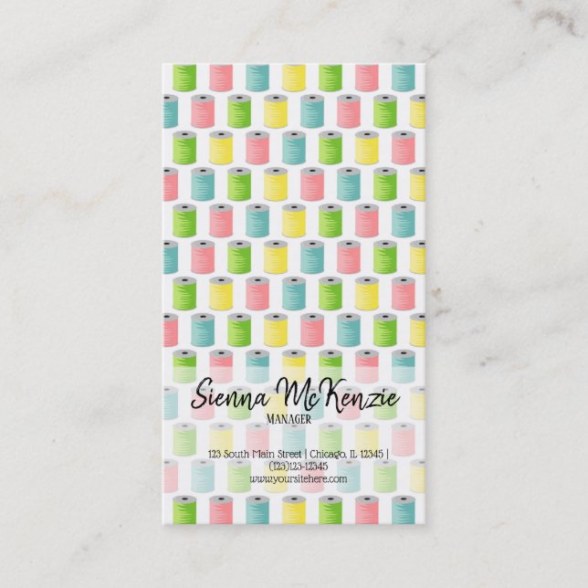 Sewing pattern business card (Front)