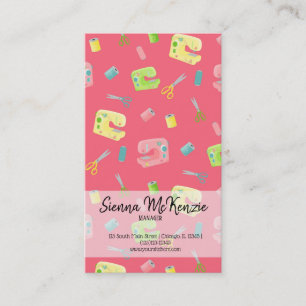 Sewing pattern business card