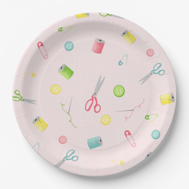 Sewing pattern paper plates (Front)