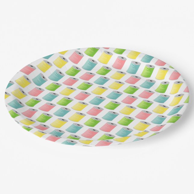 Sewing pattern paper plates (Angled)