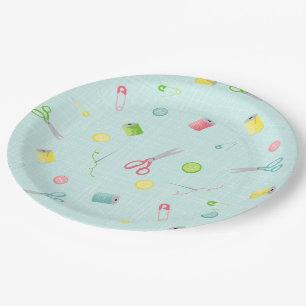 Sewing pattern paper plates