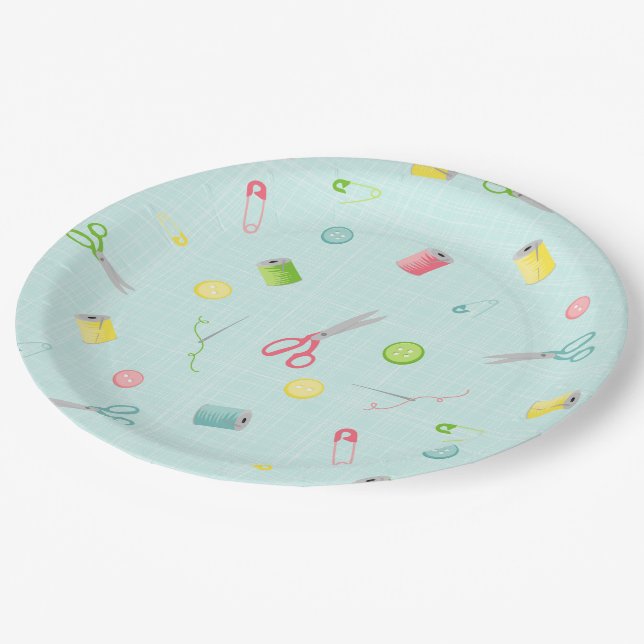 Sewing pattern paper plates (Angled)