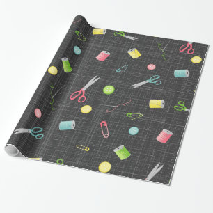Sewing pattern wrapping paper