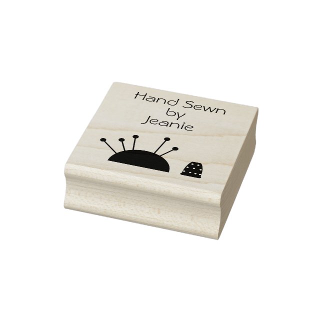 Sewing Pincushion and Thimble Rubber Stamp (Stamp)