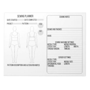 Sewing Planner Notepad