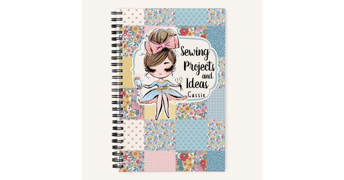 sewing-projects-idea-planning-for-seamstress-notebook-zazzle