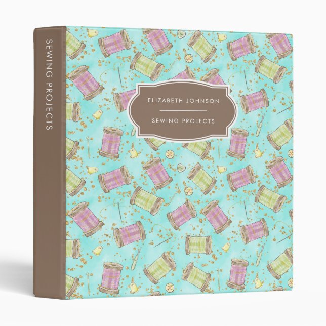 Sewing Projects Patterns Organizer Binder (Front/Spine)