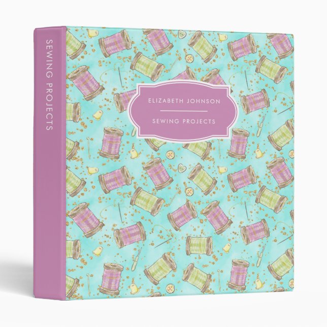 Sewing Projects Patterns Organizer Binder (Front/Spine)