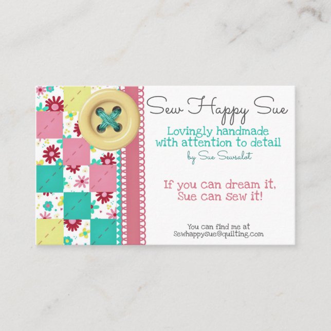 Sewing/Quilting Business Card (Front)