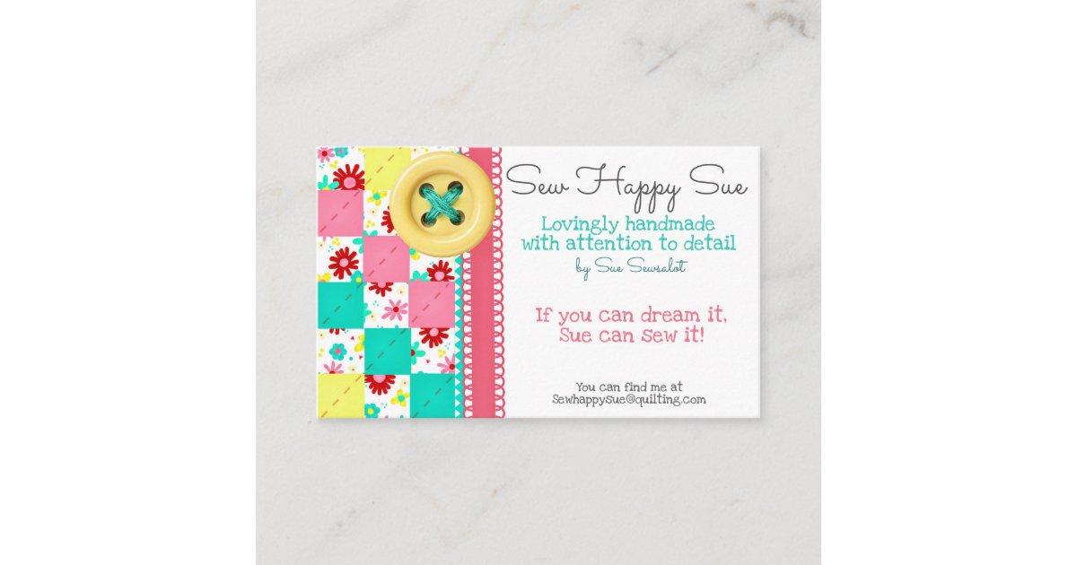 Sewing/Quilting Business Card Zazzle