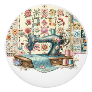 Sewing Quilting Ceramic Knob