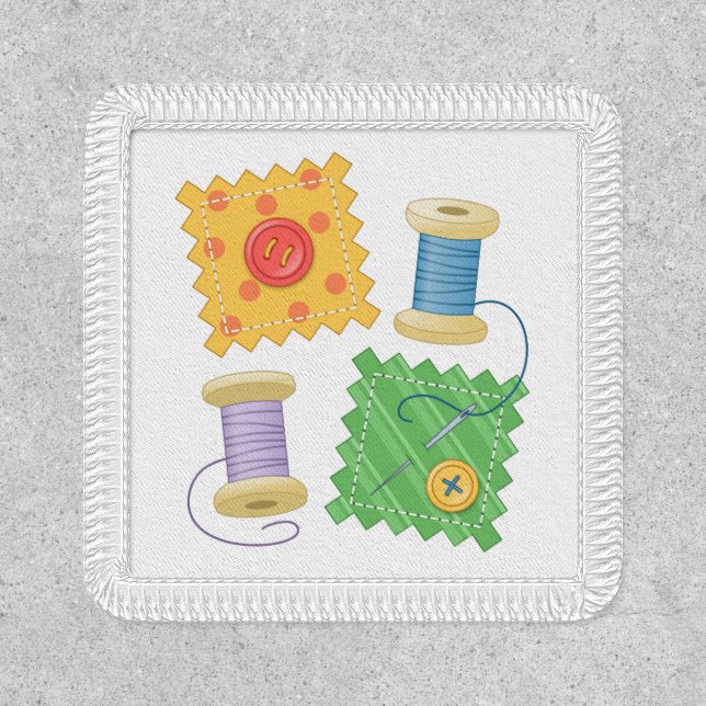 Sewing Quilting Craft Hobby Patch (Front)