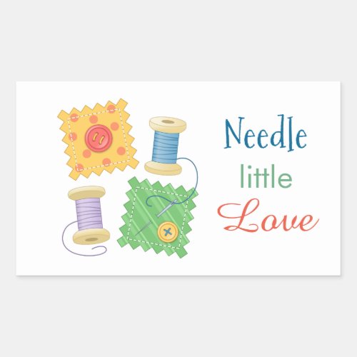 Sewing Quilting Craft Hobby Quote Rectangular Sticker