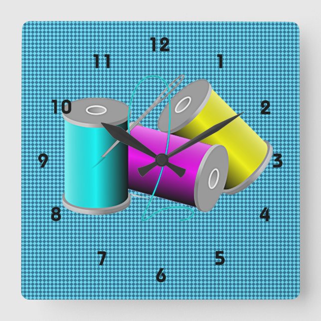 Sewing/Quilting Design Wall Clock (Front)