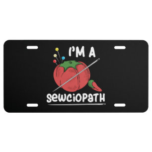 Sewing Quilting Gifts License Plate
