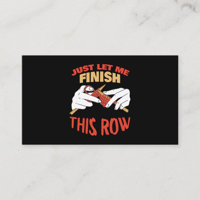 Sewing Quilting Tailor Dressmaker Funny Knitting L Business Card (Front)