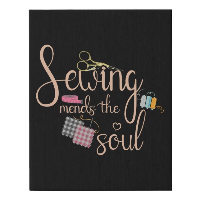 sewing quote, sewing room sign (Front)