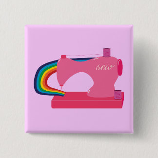 Sewing Rainbows Pinback Button