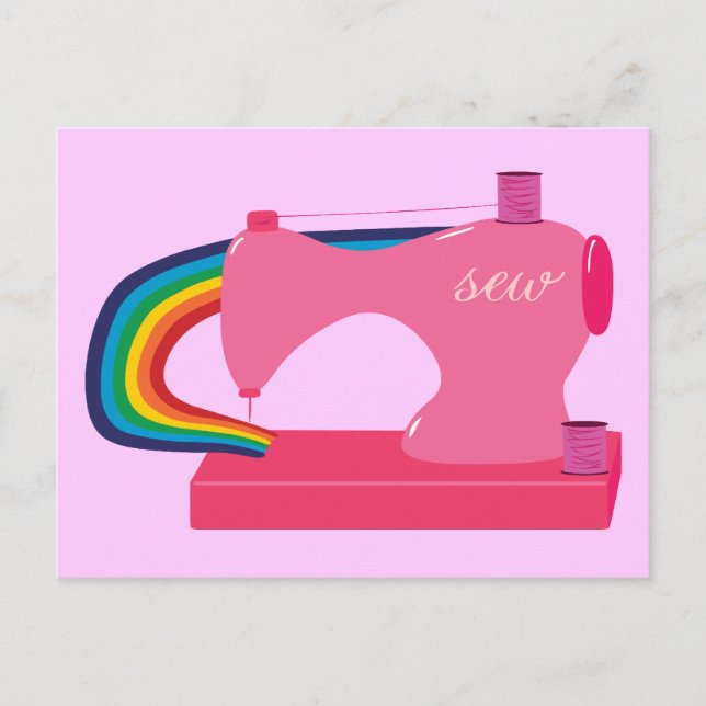 Sewing Rainbows Postcard (Front)