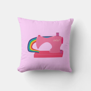 Sewing Rainbows Throw Pillow