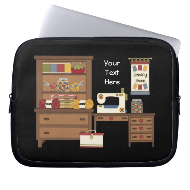 Sewing Room 1 (customizable) Laptop Sleeve (Front)
