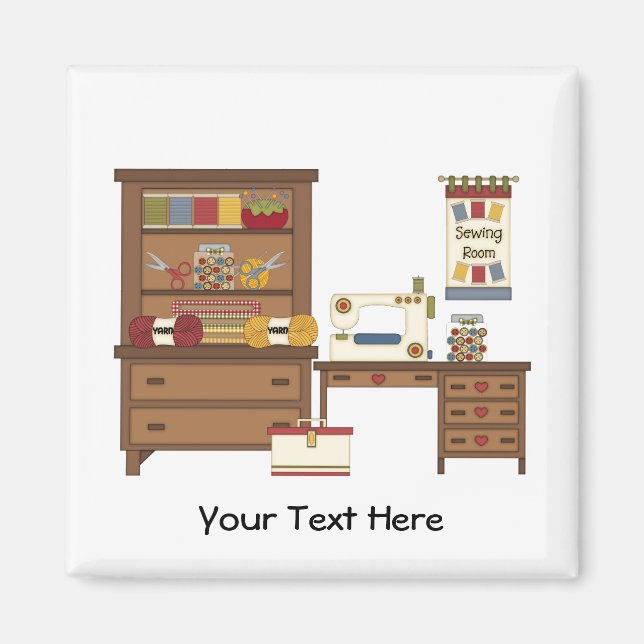 Sewing Room 1 (Personalized) Magnet (Front)