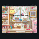 Sewing Room Calendar<br><div class="desc">Calendar filled with pictures of sewing rooms.</div>