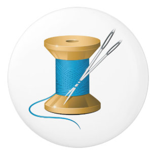 Sewing Room Ceramic Knob - SRF