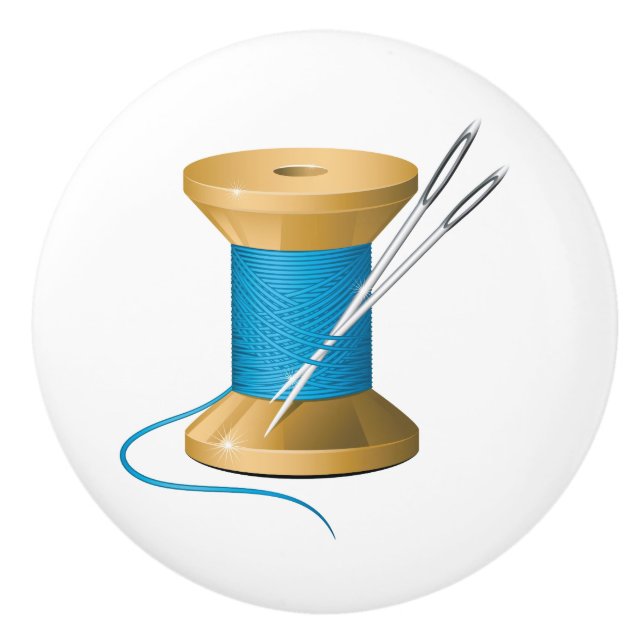 Sewing Room Ceramic Knob - SRF (Front)