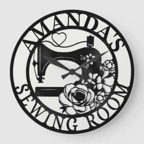 Sewing Room Personalize Large Clock