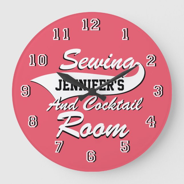Sewing Room Personalize Large Clock (Front)