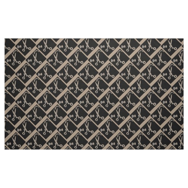Sewing Scissors (customize the background color) Fabric (Fat Quarter)