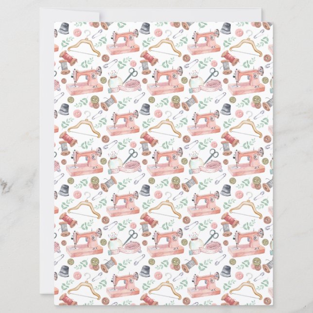 Sewing Scrapbook Paper (Front)