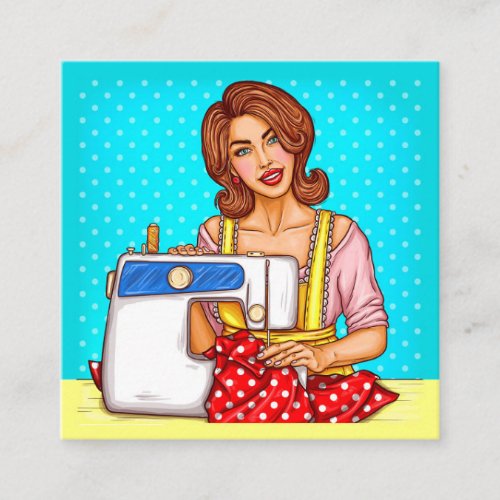 Sewing  Seamstress 2 Enclosure  Business Card