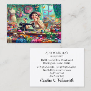 Sewing Seamstress Designer Business Card
