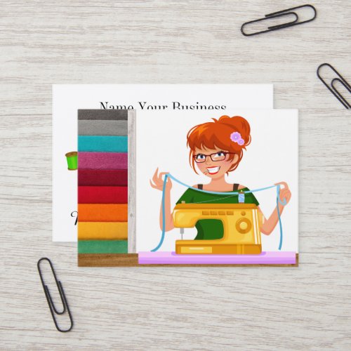Sewing  Seamstress  Fashion Business Card