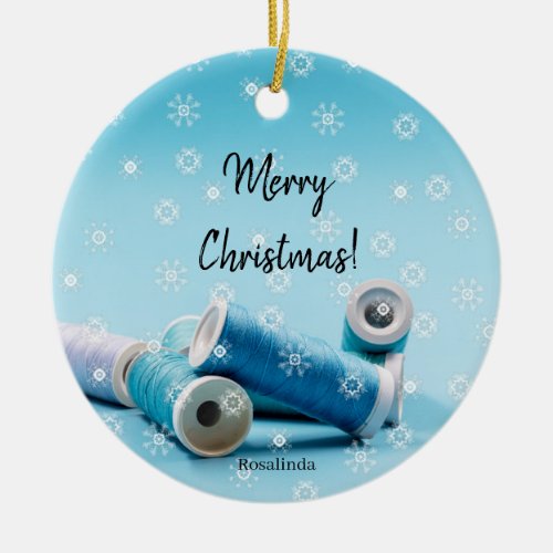 Sewing seamstress quilting tailor alterations  ceramic ornament