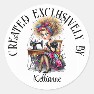 Sewing Seamstress Sticker
