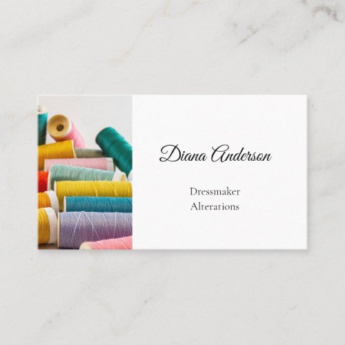 Sewing seamstress tailor alterations handmade business card