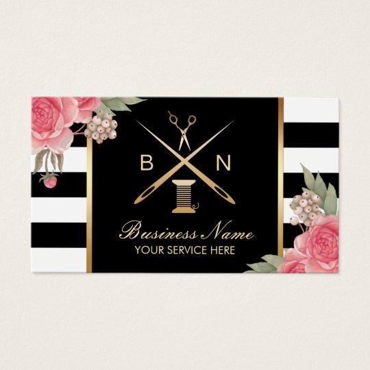 Sewing Seamstress Thread & Needles Vintage Floral Business