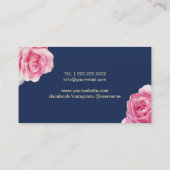 Sewing Seamstress Thread & Needles Vintage Floral Business Card (Back)