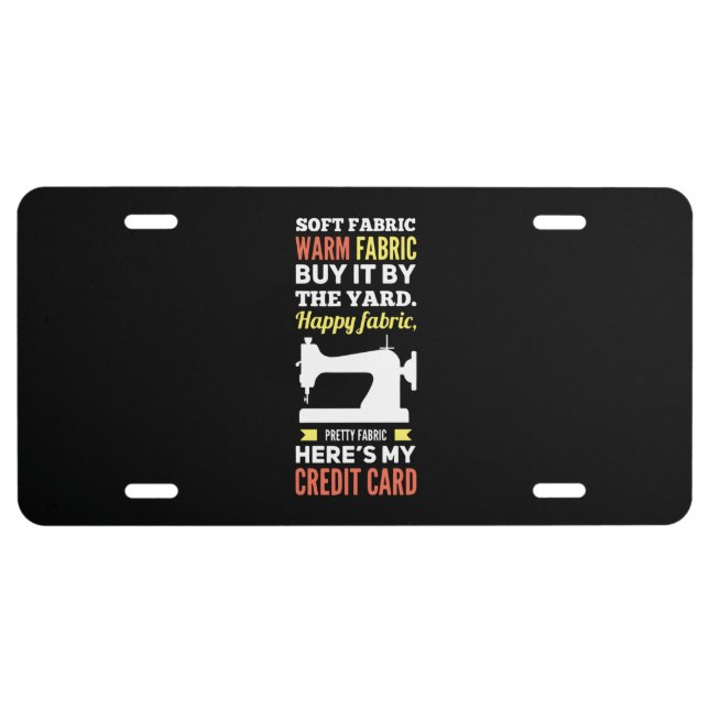 Sewing Sewing Machine License Plate (Front)